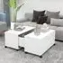 Katashi Coffee Table with Castors and Storage - White