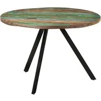 Katet Round Dining Table - Multi-Colour, Reclaimed Wood