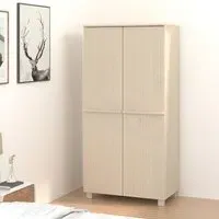 Kathy 2-Door Wardrobe - Honey Brown, Pinewood