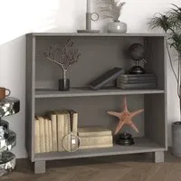 Kathy 2-Shelf Bookcase - Light Grey, Pinewood