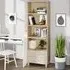 Kathy Tall Bookcase with 2 Drawers - Honey Brown, Pinewood