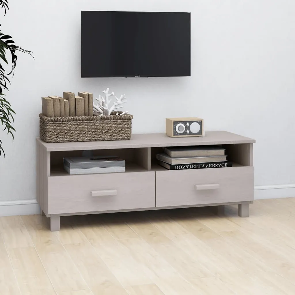 Kathy TV Stand with 2 Drawers - White, Pinewood