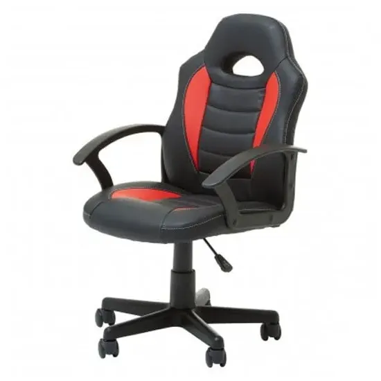 Katy Gaming Chair - Black, Faux Leather product