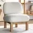 Kaunas Lounge Chair with Wooden Frame - Vanilla, Fabric