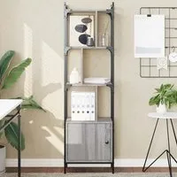 Kavala Bookcase with Door - Grey Sonoma Oak