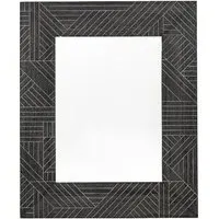 Kavala Rectangular Wall Mirror - Black, Wood