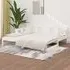 Kayin Single Day Bed with Pull-Out Trundle - White, Pine