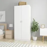 Kaylor 2-Door Wardrobe - White, Chipboard