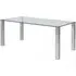 Keene Glass Dining Table with Chrome Legs - Clear
