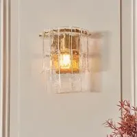 Keene Handmade Glass Wall Light - Brushed Aged Brass