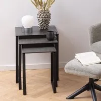 Keene Nest of 3 Tables - Black, Ceramic alternate view