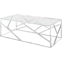 Keizer Coffee Table - Clear, Chrome