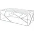 Keizer Coffee Table - Clear, Chrome
