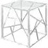 Keizer Side Table - Clear, Chrome