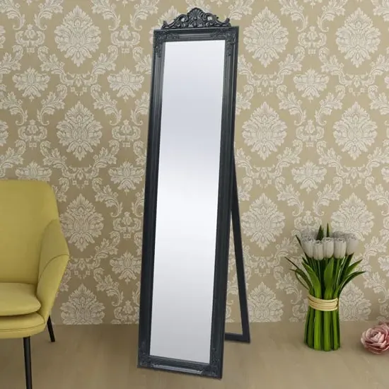 Kellan Free-Standing Baroque Mirror - Black image