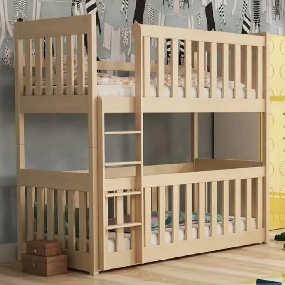 Keller Bunk Bed with Foam Mattress - Pine, Wood