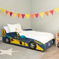 Kelvra Kids Racing Car Bed - Multicolour, Wood alternate view