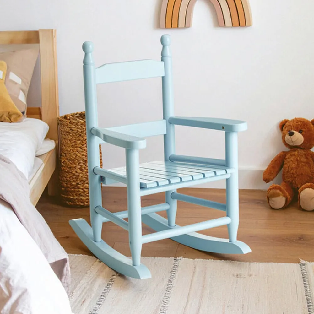 Kelvra Kids Rocking Chair - Blue, Solid Wood product