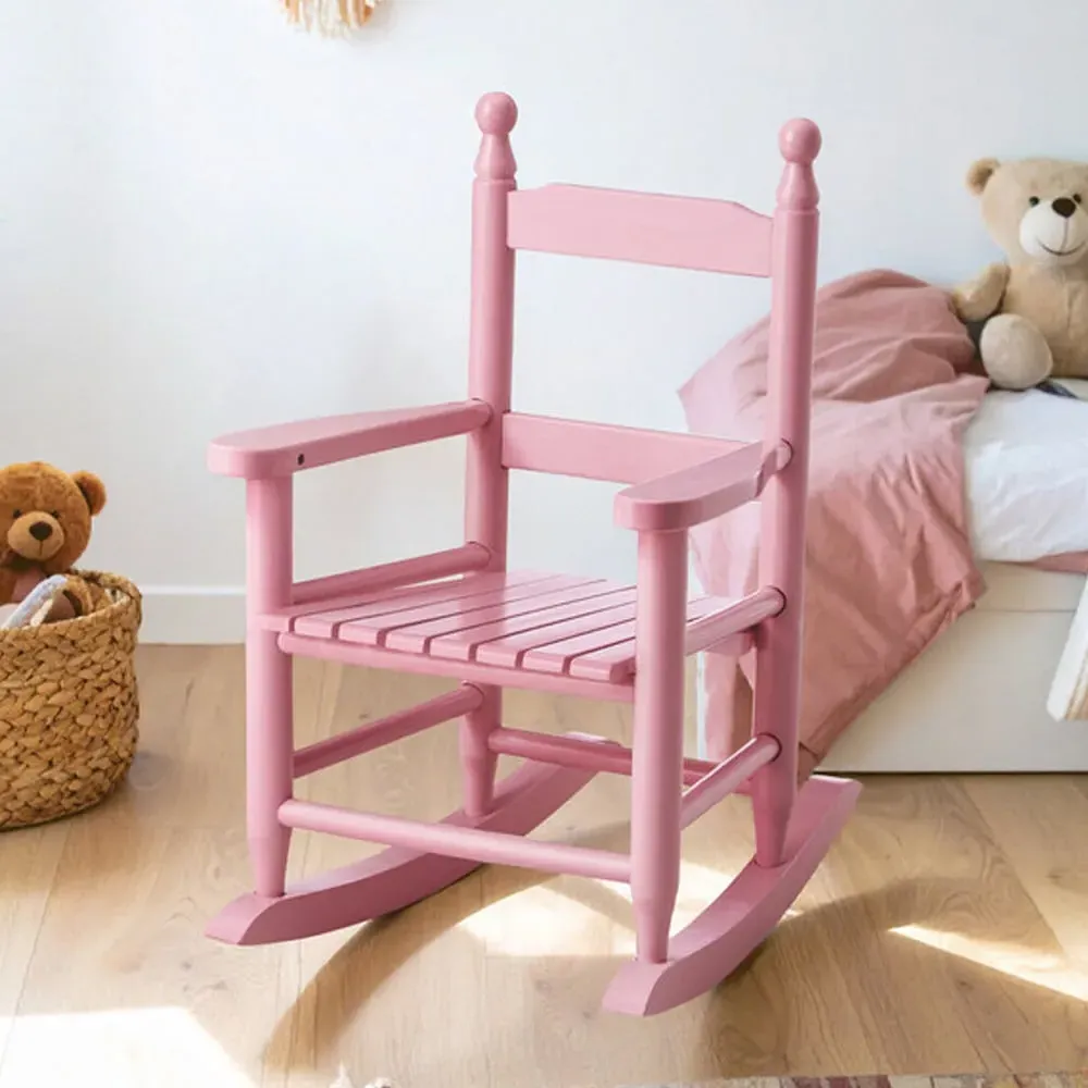 Kelvra Kids Rocking Chair - Pink, Solid Wood product