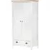 Kendal 2-Door Wardrobe - White, Pine Wood