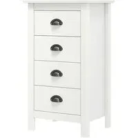 Kendal 4-Drawer Chest of Drawers - White, Pine Wood