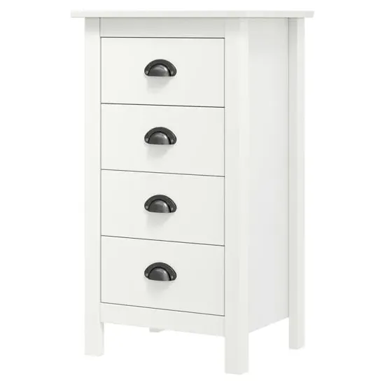 Kendal 4-Drawer Chest of Drawers - White, Pine Wood image