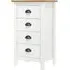 Kendal 4-Drawer Chest - White, Pine Wood
