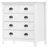 Kendal 5-Drawer Chest of Drawers - White, Pine Wood