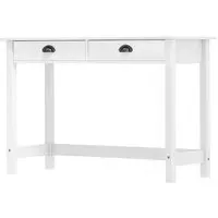 Kendal Console Table with 2 Drawers - White, Pine Wood