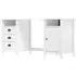 Kendal Laptop Desk with 1 Door - White, Pine Wood