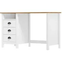 Kendal Laptop Desk with 3 Drawers - Natural, Pine Wood