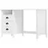 Kendal Laptop Desk with 3 Drawers - White, Pine Wood