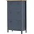 Kendal Shoe Storage Cabinet with 3 Doors - Grey, Pine Wood
