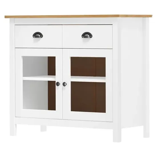 Kendal Sideboard with 2 Doors - White, Pine Wood