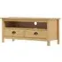 Kendal TV Stand with 2 Drawers - Brown, Pine Wood