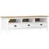 Kendal TV Stand with 3 Drawers - White, Pine Wood
