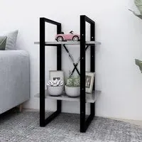 Kendria 2-Tier Bookshelf - Concrete Effect, Chipboard