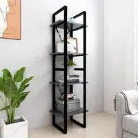 Kendria 4-Tier Bookshelf - Grey, Chipboard