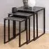 Kennesaw Ceramic Nest of 3 Tables - Black