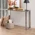 Kennesaw Clear Glass Console Table with Chrome Legs - Clear