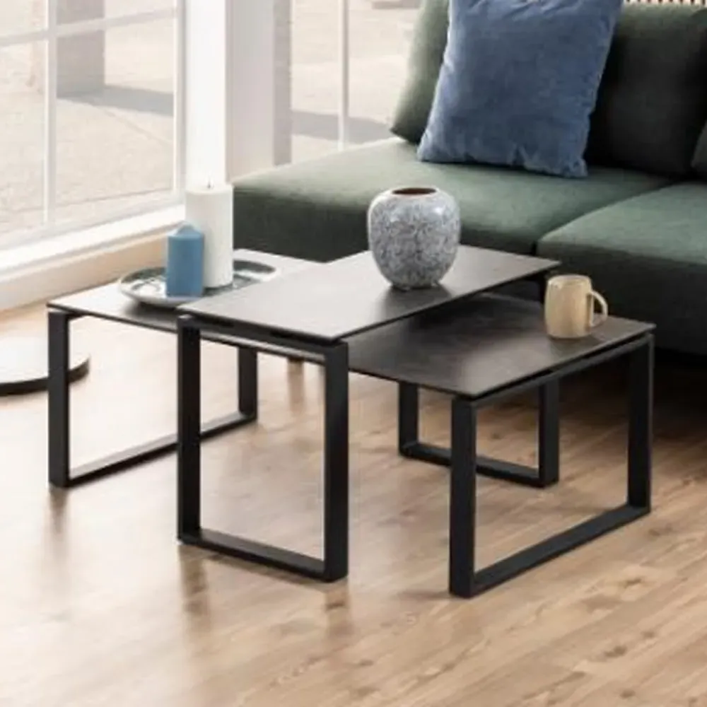 Kennesaw Nesting Coffee Tables - Black, Ceramic image