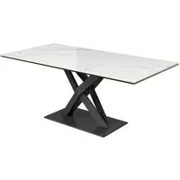 Kenosha Ceramic Glass Coffee Table - White Gloss