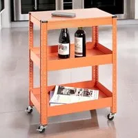 Kenosha Drinks Trolley - Orange, Metal