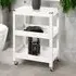 Kenosha Drinks Trolley - White, Metal