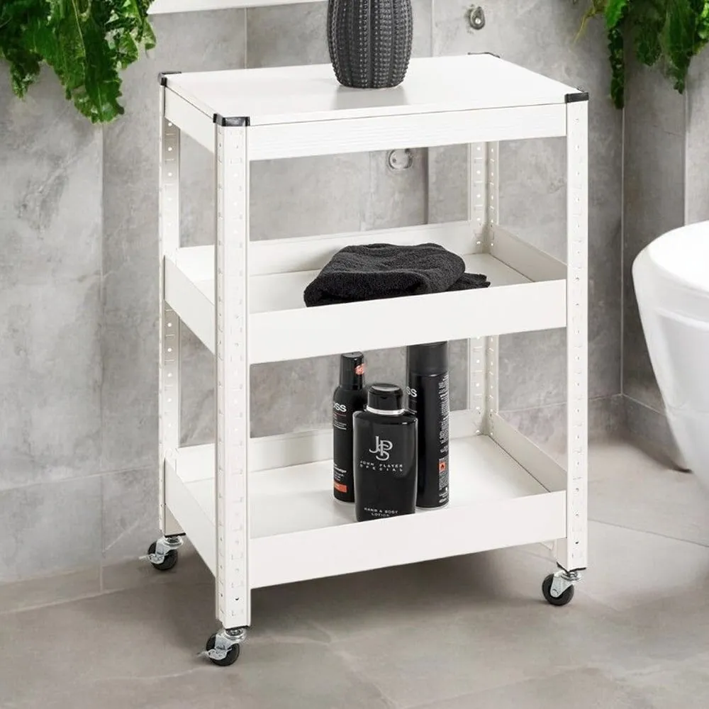 Kenosha Drinks Trolley - White, Metal