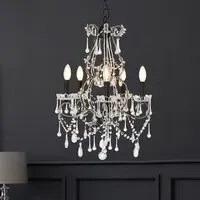 Kensick 5 Bulb Chandelier Ceiling Light - Black