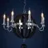 Kensick 8 Bulb Round Chandelier Ceiling Light - Black