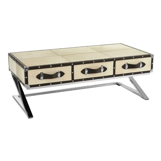 Kensick Coffee Table with 3 Drawers - Oak, Black image