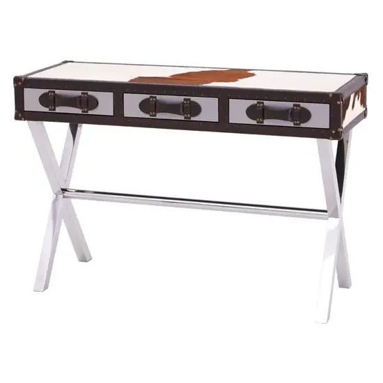 Kensick Console Table with Cross Legs - Brown