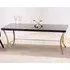 Kensick Rectangular Coffee Table - Black, Mirrored Glass